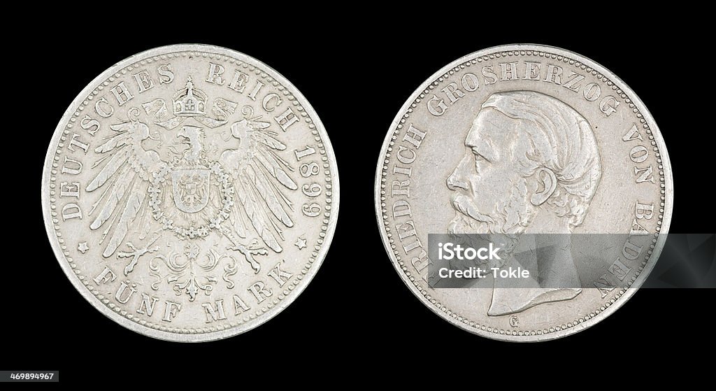 5- Mark-Münze, Deutsche Reich, 1899 - Lizenzfrei 1899 Stock-Foto