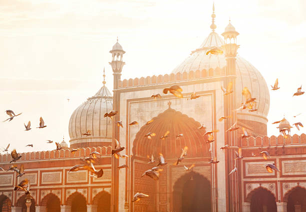 Jama Masjid - Old Delhi, India stock photo