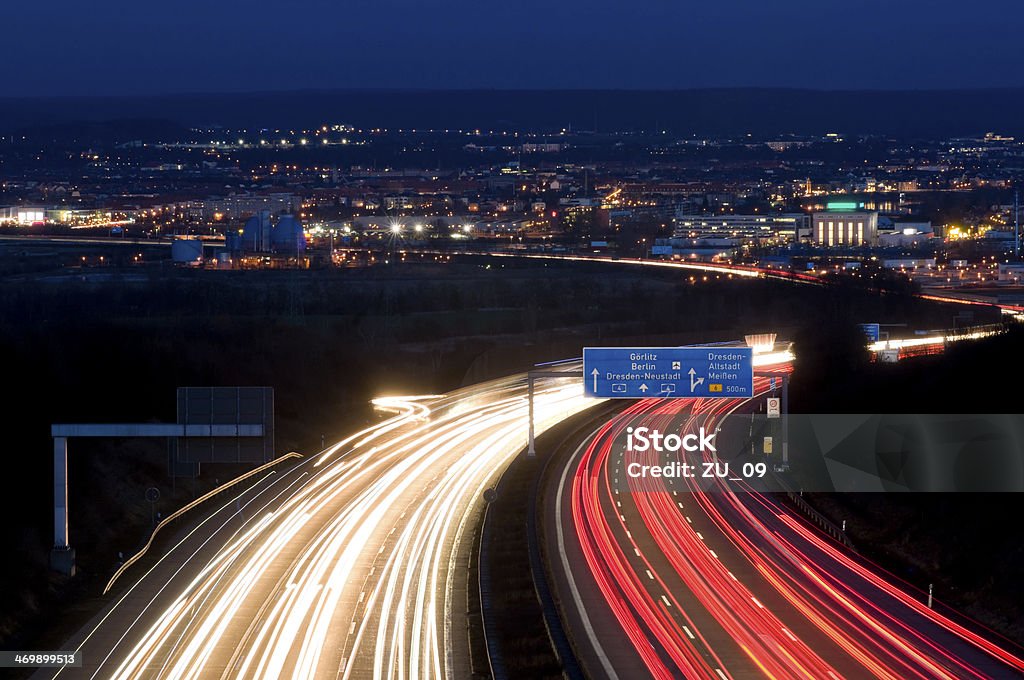 Highway in Dresden, Gremany - Lizenzfrei Fernverkehr Stock-Foto