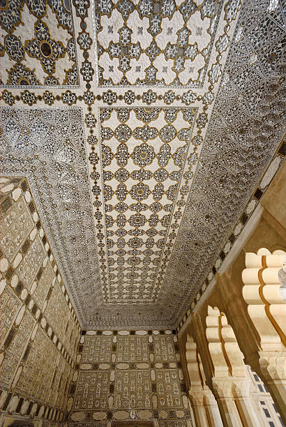 istock Ceiling of the Mirror Palace Amber Fort 469900086
