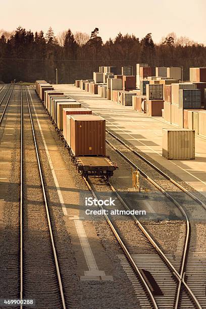 Container Terminal In Germany Stock Photo - Download Image Now - City, Truck, 2015