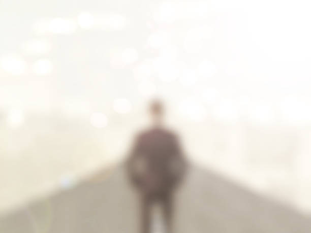 istock Businessman looking at road,abstract blur background for web design 469900326