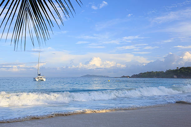 istock Sunrise on the beach Anse Lazio 469901552