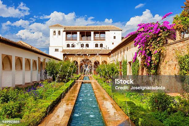 The Generalife Of Alhambra De Granada Stock Photo - Download Image Now - Granada - Spain, Alhambra - Spain, Palacio de Generalife