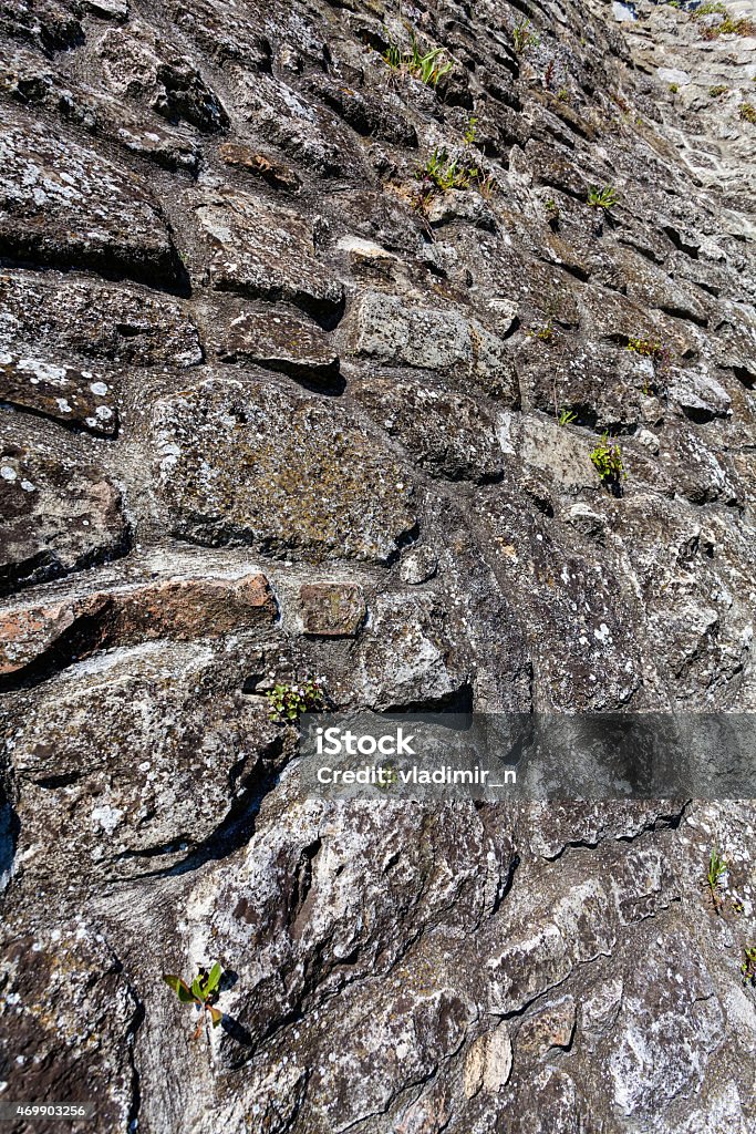 old stone wall old stone wall at belgrade fortress, belgrade serbia 2015 Stock Photo