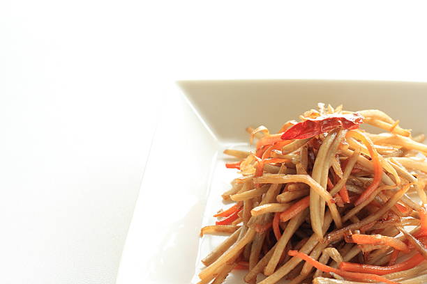 Japanese food, burdock and carrot