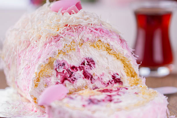 Furry Pink Cake Ready to Eat