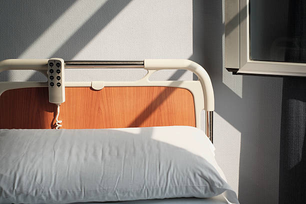 3d icon render of medical bed isolated on white background, clipping path.