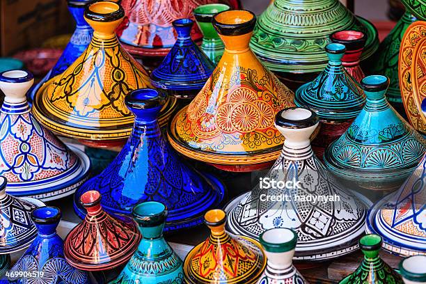 색상화 Maroccan 타진 Pots 시 수크 마라케쉬 아랍 시장에 대한 스톡 사진 및 기타 이미지 - 아랍 시장, 모로코, 타진