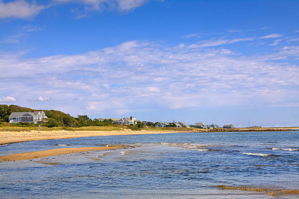istock Luxury Waterfront New England Houses, Hyannis, Cape Cod, Massachusetts, USA. 469909628