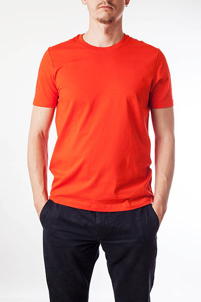 orange t-shirt-vorlage für ihr design. - mount misen stock-fotos und bilder