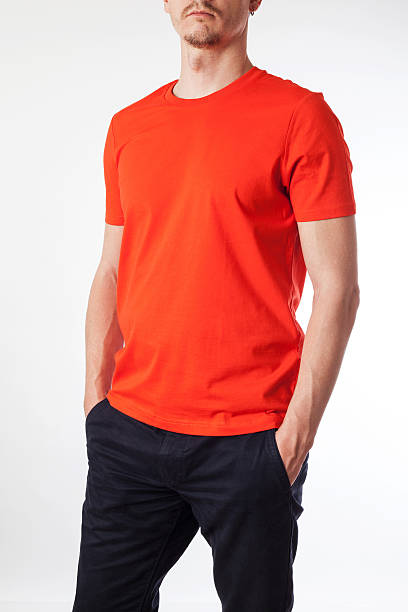 orange camiseta modelo pronto para seu design gráfico. - orange texas - fotografias e filmes do acervo