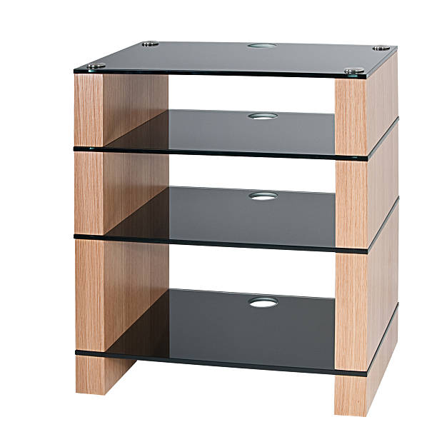 istock Modern Wooden and Glass Shelve unit isolated on white 469915101