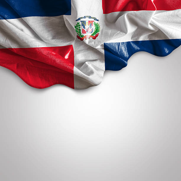 acenando a bandeira da república dominicana - dominican flag - fotografias e filmes do acervo
