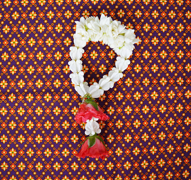 istock Jasmine garland with red rose thai flower name Malai 469916098