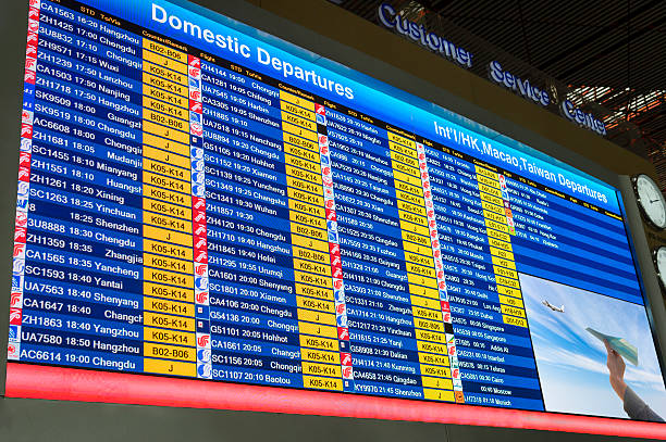istock Airport departures board 469916182