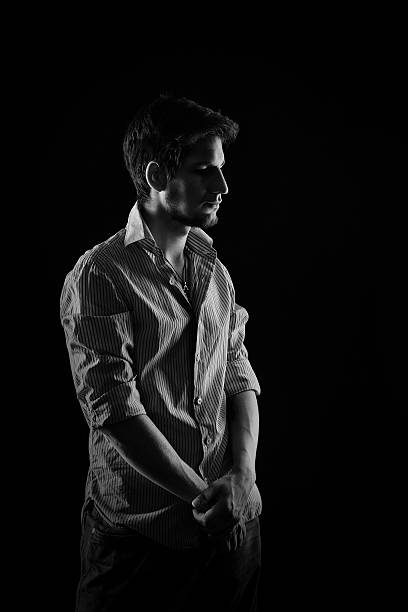 istock Portrait of shy man 469917314