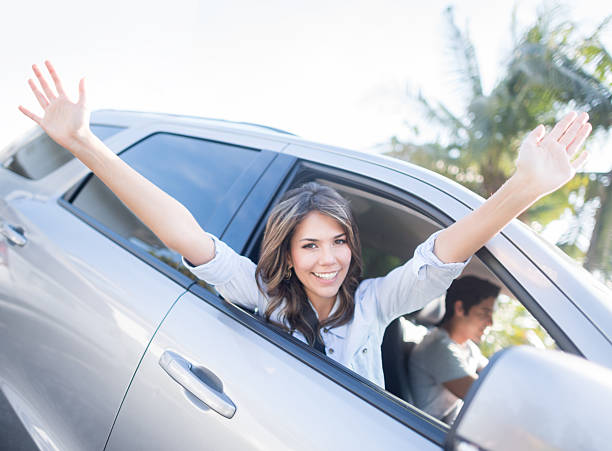 istock Excited woman going on a road trip 469921478