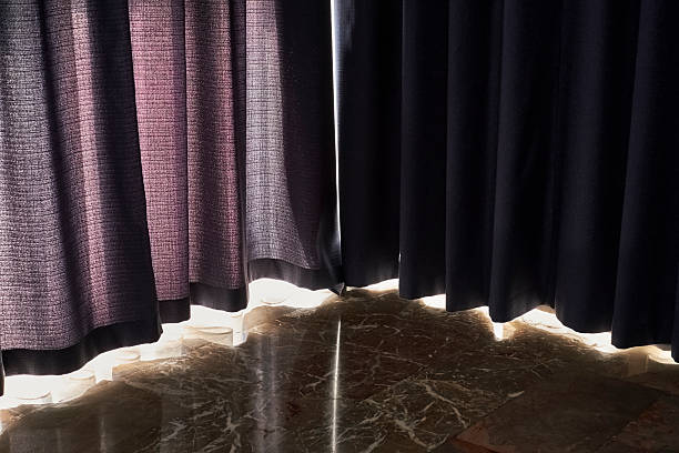 istock Large domestic curtain blocks the sunshine 469922260