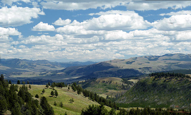 istock Wyoming Landscape with cloudy sky and rolling hills 469923266