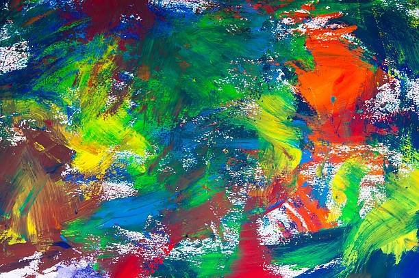 istock Colorful background painted with gouache 469926140