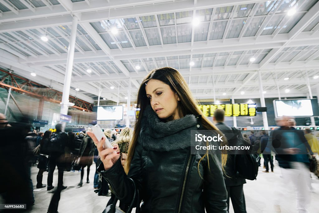 Bahnhof Abreise - Lizenzfrei Beengt Stock-Foto