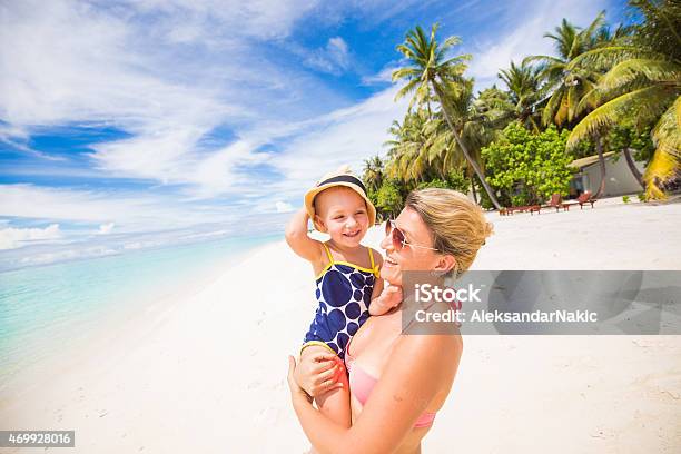Mommy And Me At The Beach Stock Photo - Download Image Now - Beach, Mother's Day, Adult