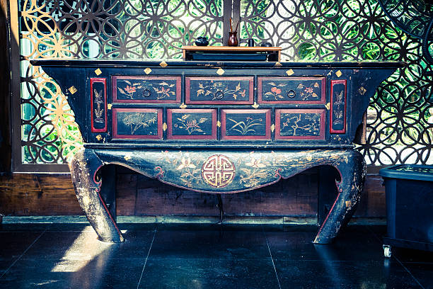 istock chinese vintage old tea table with drawers 469928174