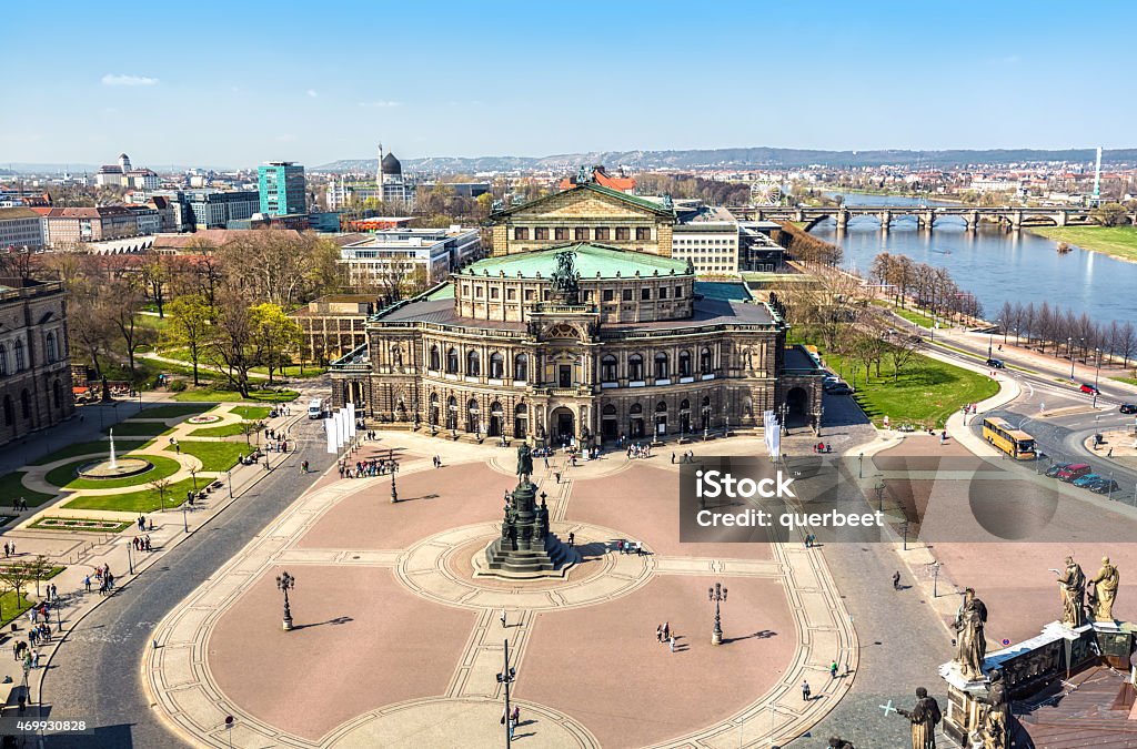 Skyline mit Semper Opera House - Lizenzfrei Dresden Stock-Foto