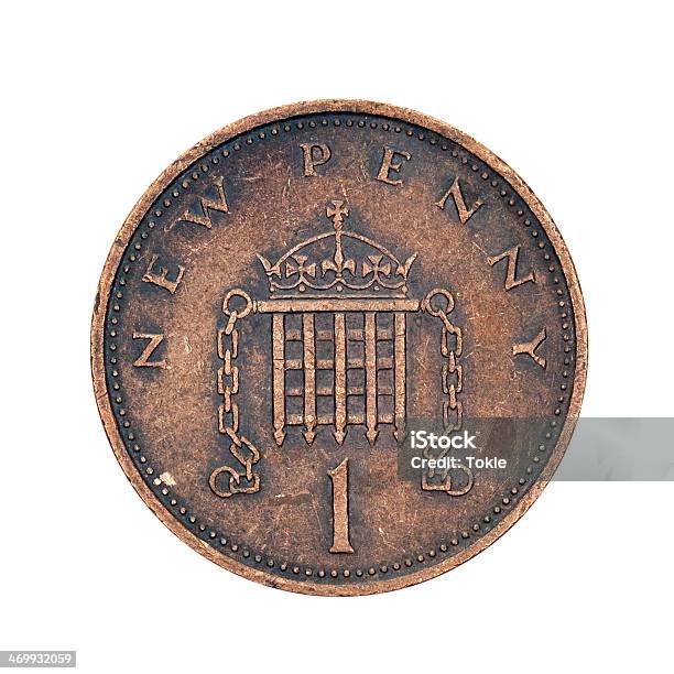 Eine Neue Penny Münze Großbritannien 1971 Stockfoto und mehr Bilder von Währung - Währung, 1971, Altertümlich