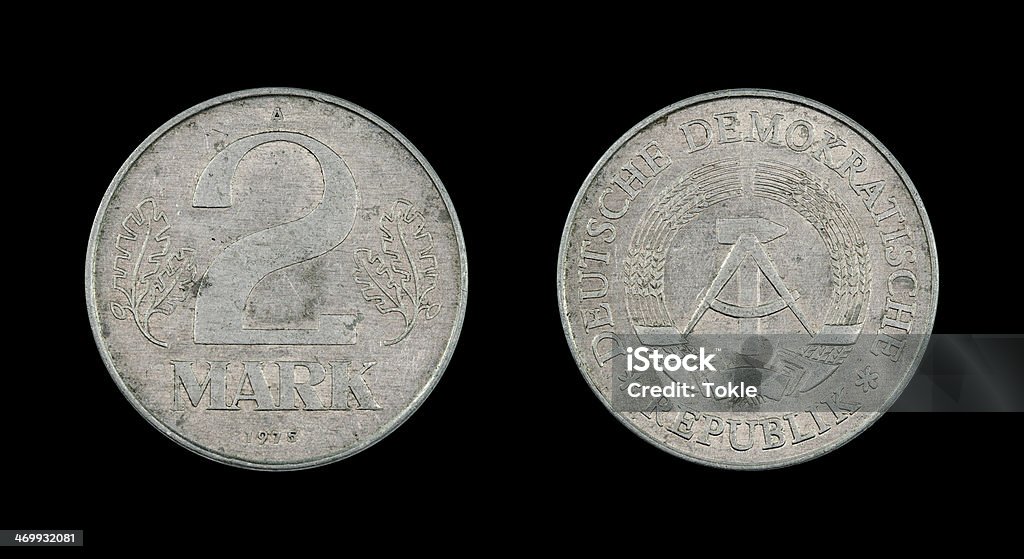 Zwei Mark Coin, 6170, 1975 - Lizenzfrei 1975 Stock-Foto