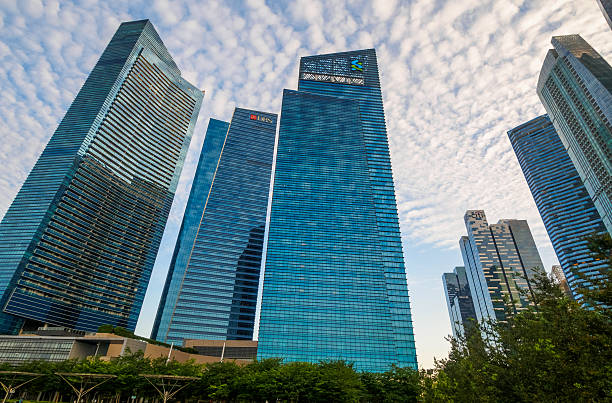 istock Singapore - June 20, 2014: Buildings in Singapore skyline 469932200