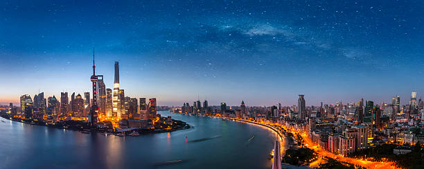 Panoramic skyline of Shanghai