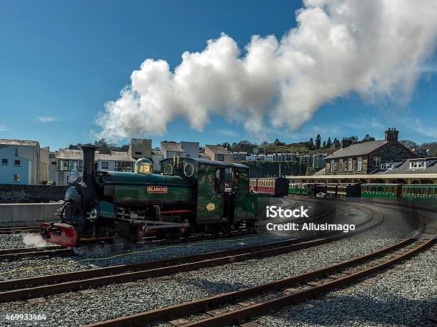 Ffestiniog Railway Blanche Locomotive Stock Photo - Download Image Now - 1879, 2015, Building - Activity