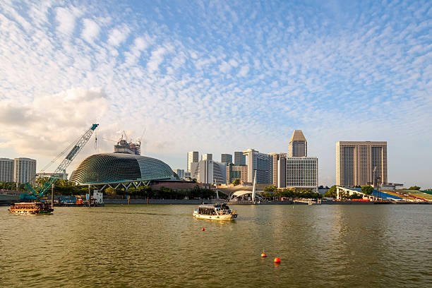 istock Singapore - June 20, 2014: Buildings in Singapore skyline 469936280