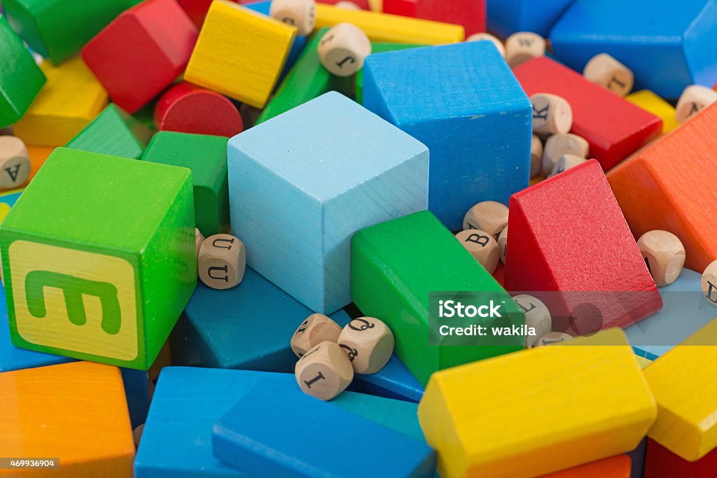 arrangement of toy bricks 2015 Stock Photo