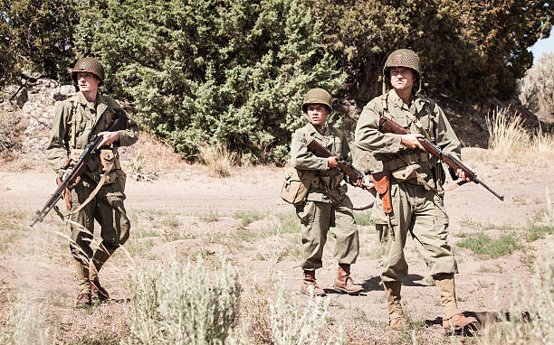 istock Soldiers on Patrol WWII 469937225