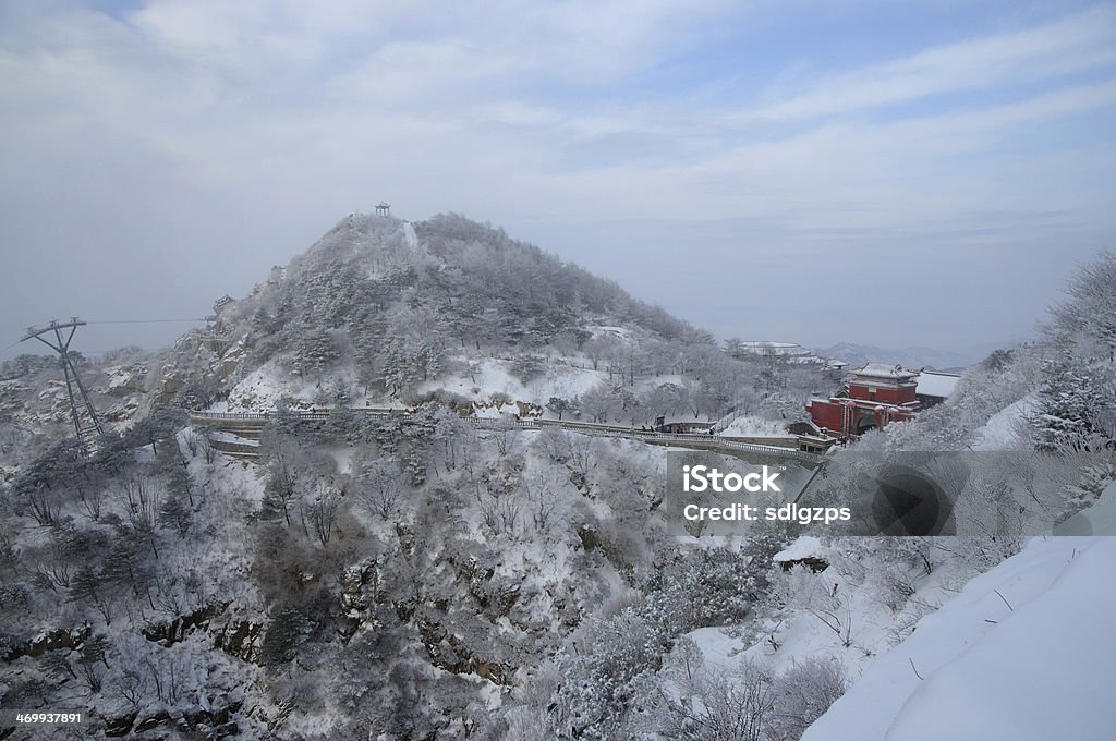 Taishan im Schnee - Lizenzfrei Altertümlich Stock-Foto