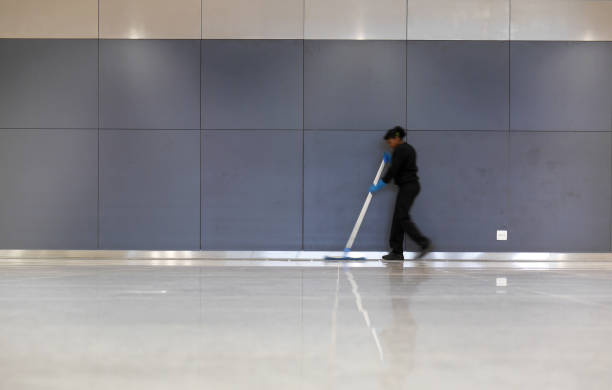 Office cleaner stock photo
