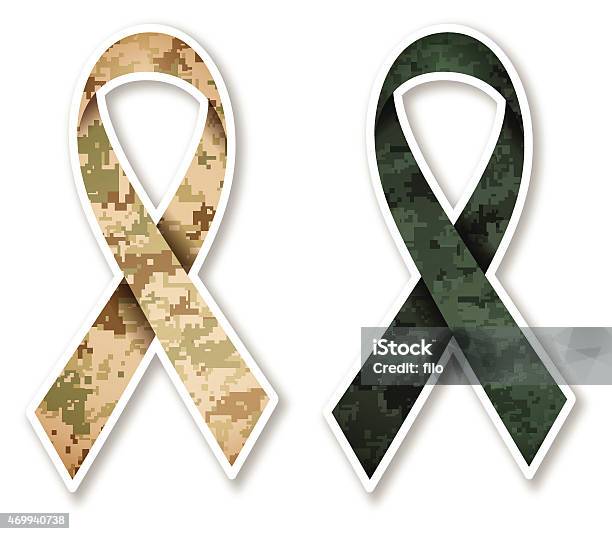 Camouflage Military Ribbon Stock Illustration - Download Image Now - Award Ribbon, Military, Camouflage