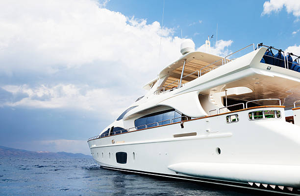 istock Yacht traveling. Summer. Moody Sky. 469943867