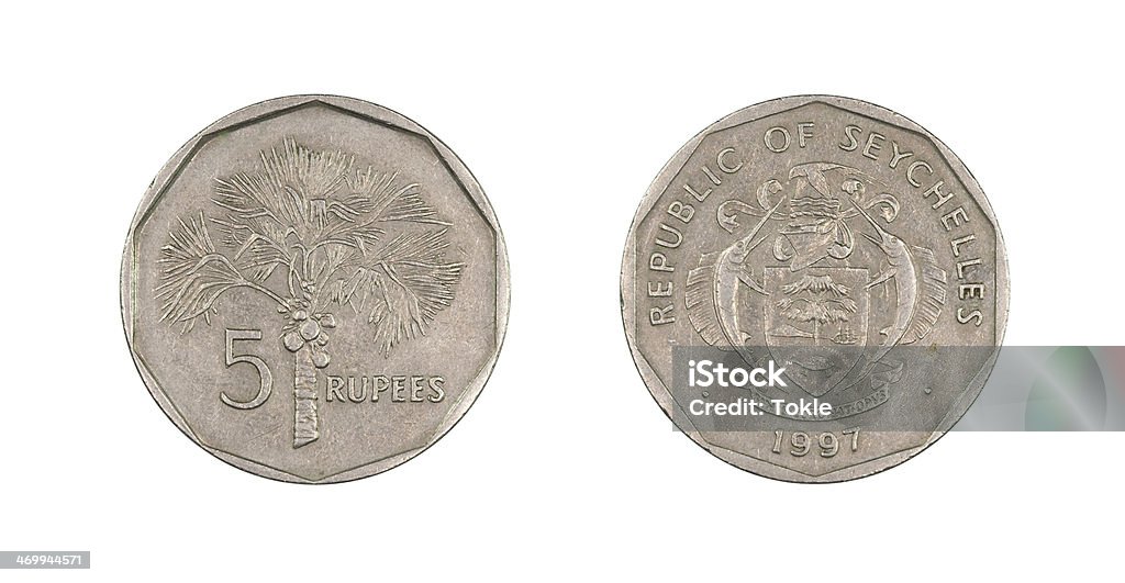 5- Rupien-Münze, Seychellen, 1997 - Lizenzfrei 1997 Stock-Foto