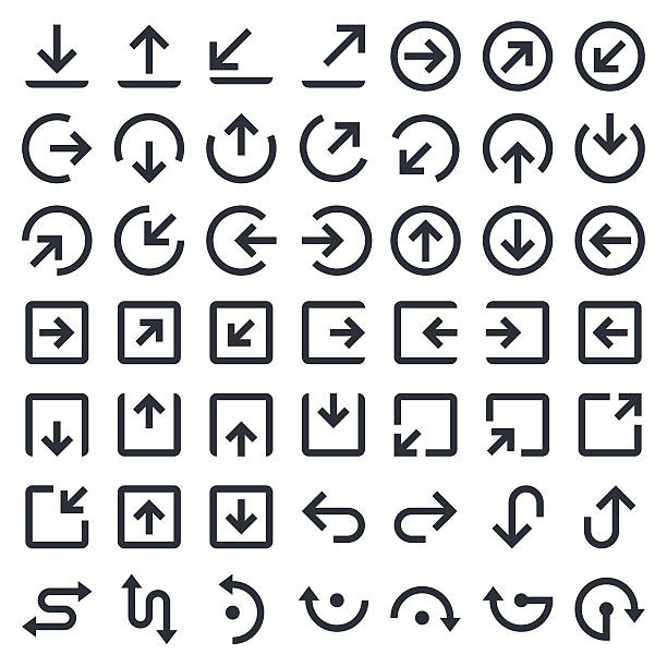 pfeile icons set 1/49ers series - abheben aktivität stock-grafiken, -clipart, -cartoons und -symbole