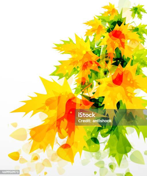 Abstract Fall Image Vector Abstract Autumn Vector Background With Leaves Stock Illustration ...