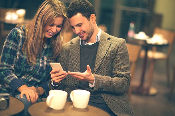istock Young couple in a coffee shop 469951625