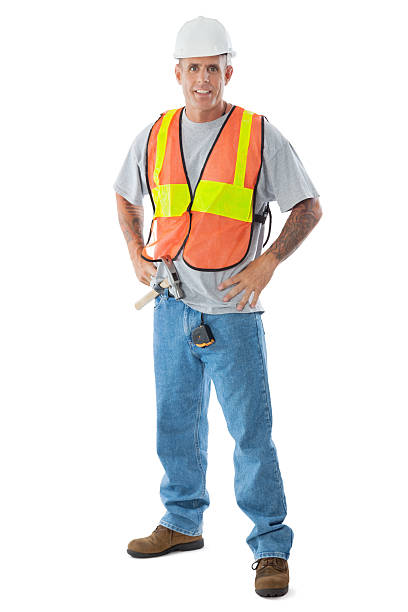 istock Studio shot of construction worker in safety gear and hard-hat 469951761