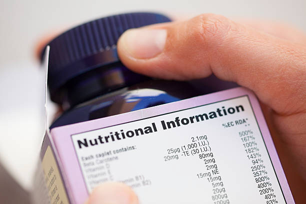 istock Nutritional information about vitamin pills on box 469951825