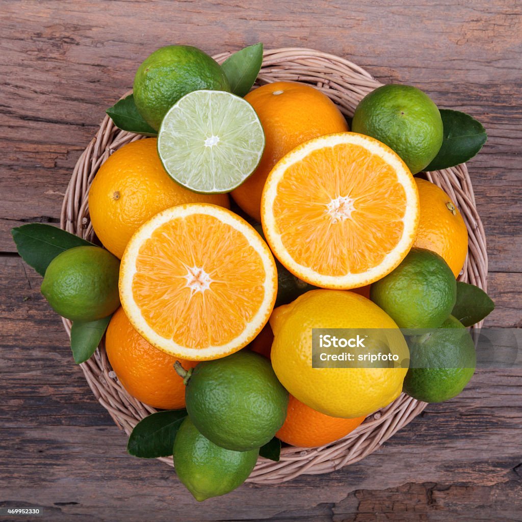 Mix of fresh citrus fruits 2015 Stock Photo