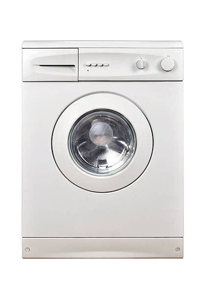istock Old-fashioned washing machine isolated on white background (Clipping Path) 469952759