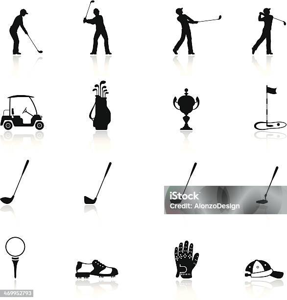 Golf Icon Set Stock Illustration - Download Image Now - Icon Symbol, Golf, Golf Club